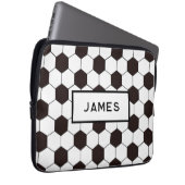 Football Kinder Voetbalpatroon Voetballer Verjaard Laptop Sleeve (Voorkant Rechts)