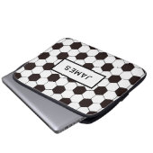 Football Kinder Voetbalpatroon Voetballer Verjaard Laptop Sleeve (Voorkant onderkant)