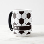 Football Kinder Voetbalpatroon Voetballer Verjaard Magische Mok (Voorkant links)