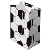 Football Kinder Voetbalpatroon Voetballer Verjaard Medium Cadeauzakje (Voorkant Gekanteld)