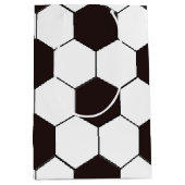 Football Kinder Voetbalpatroon Voetballer Verjaard Medium Cadeauzakje (Voorkant)