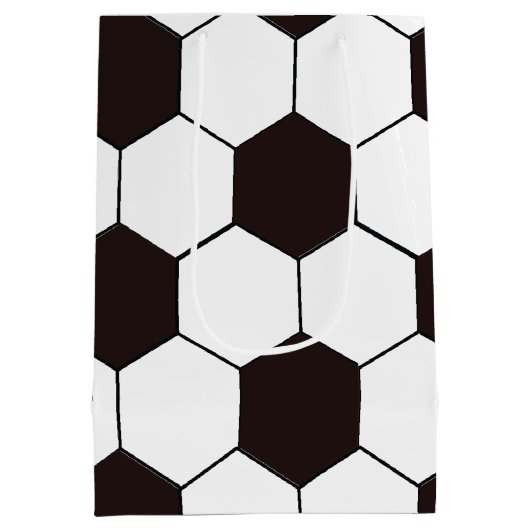 Football Kinder Voetbalpatroon Voetballer Verjaard Medium Cadeauzakje (Achterkant)