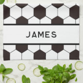 Football Kinder Voetbalpatroon Voetballer Verjaard Theedoek (Gevouwen)