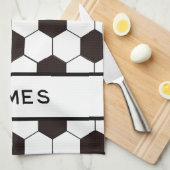 Football Kinder Voetbalpatroon Voetballer Verjaard Theedoek (Quarter Fold)