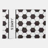 Football Kinder Voetbalpatroon Voetballer Verjaard Theedoek (Horizontaal)