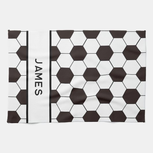 Football Kinder Voetbalpatroon Voetballer Verjaard Theedoek (Horizontaal)