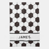 Football Kinder Voetbalpatroon Voetballer Verjaard Theedoek (Verticaal)