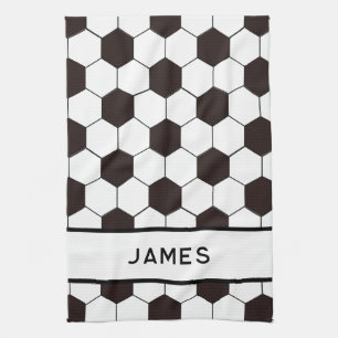 Football Kinder Voetbalpatroon Voetballer Verjaard Theedoek