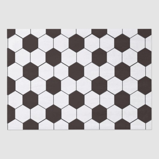 Football Kinder Voetbalpatroon Voetballer Verjaard Tissuepapier (Voorkant)