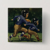  Football, Kinderen, Jongens die Sporten Vierkante Button 5,1 Cm (Voorkant)