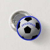 Football Kinderen Naam Button (Voorkant /achterkant)