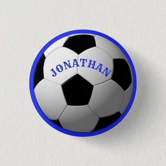 Football Kinderen Naam Button (Voorkant)
