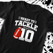 Football klaar voor 10 jaar 10e verjaardag t-shirt
