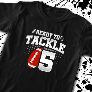 Football klaar voor 5 jaar Kinder 5e verjaardag T-shirt