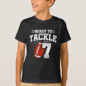 Football klaar voor 7 jaar Kinder 7e verjaardag T-shirt (Voorkant)
