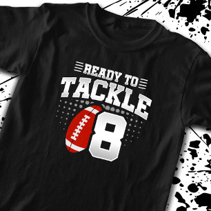 Football klaar voor 8 jaar Kinder 8e verjaardag T-shirt