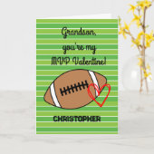 Football kleinzoon Valentijnsdag Kaart (Gele Bloem)