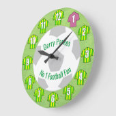Football klok - Groene en gele Shirten (Hoek)