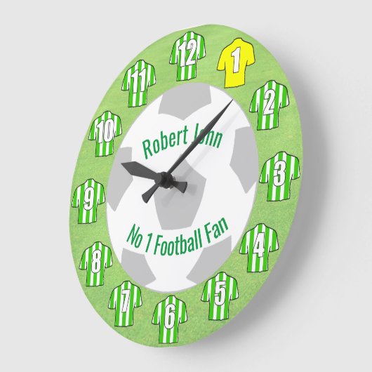 Football klok - Groene gestripte Shirten (Hoek)