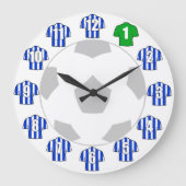 Football Klok - met Blauwe en Witte Shirten (Voorkant)
