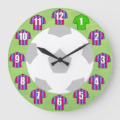 Football Klok - met claret en blauwe Shirten (Voorkant)