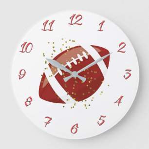 Football klok met Faux Glitter