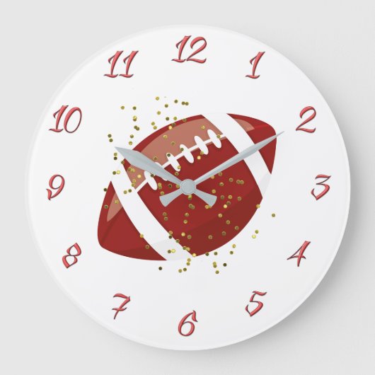 Football klok met Faux Glitter (Voorkant)