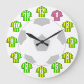 Football Klok - met Groene en Gele Shirten (Voorkant)