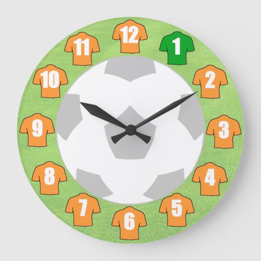 Football klok - met oude gouden Shirten (Voorkant)