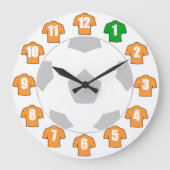 Football klok - met oude gouden Shirten (Voorkant)
