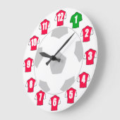 Football klok - met rode en witte Shirten (Hoek)