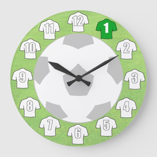 Football Klok - met witte Shirten (Voorkant)