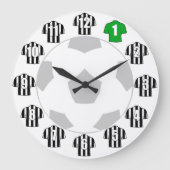 Football Klok - met zwarte en witte Shirten (Voorkant)