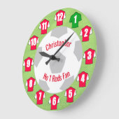 Football klok - Rode en witte Shirten (Hoek)