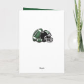 Football kogelhelm Cartoon Coach Bedankkaart (Achterkant)