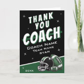 Football kogelhelm Cartoon Coach Bedankkaart (Voorkant)