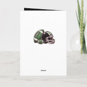 Football kogelhelm Cartoon Coach Foto Bedankkaart (Achterkant)