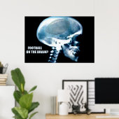 Football kop (röntgenfoto) poster (Thuiskantoor)