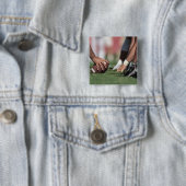 Football krammage vierkante button 5,1 cm (In situ)