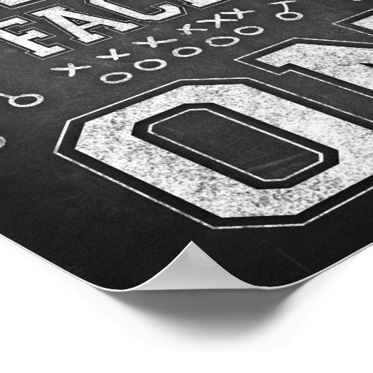 Football KRIJGT UW GAME GEZICHT OP Teken Chalk Pri Poster (Hoek)