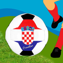 Football Kroatië en Kroatische vlag/sport Voetbal