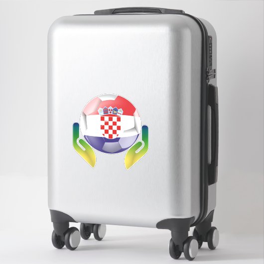 Football Kroatië in beschermde handen Sticker (Koffer)