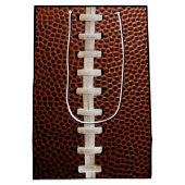 Football Laces Texture Black Medium Cadeauzakje (Achterkant)