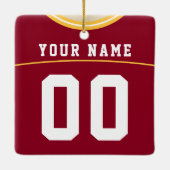  Football Lacrosse Jersey Ornament (Achterkant)