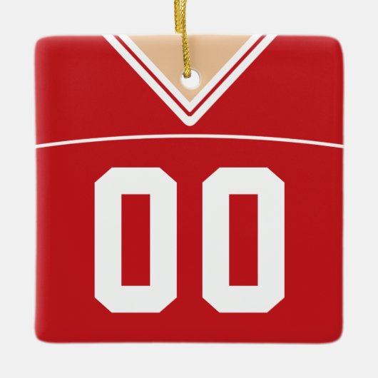  Football Lacrosse Jersey Ornament (Voorkant)