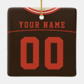  Football Lacrosse Jersey Ornament (Achterkant)