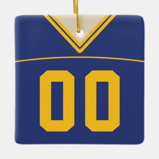 Football Lacrosse Jersey Ornament (Voorkant)