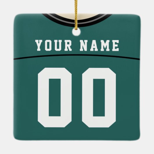  Football Lacrosse Jersey Ornament (Achterkant)