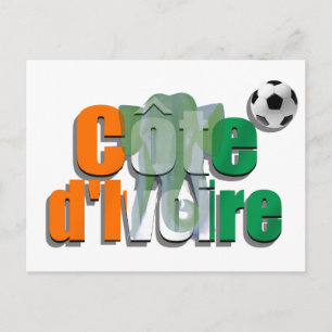 Football Les Éléphants voetbalcadeaus Ivoorkust Briefkaart