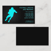 Football lessen training aangepaste visitekaartjes (Voorkant / Achterkant)